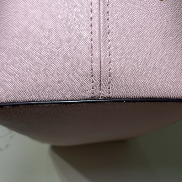 Michael Kors Light Pink Tote with Cutout Gold Accents - Picture 14 of 16